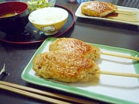 レンコン入り☆シャキシャキ照り焼き鶏つくね